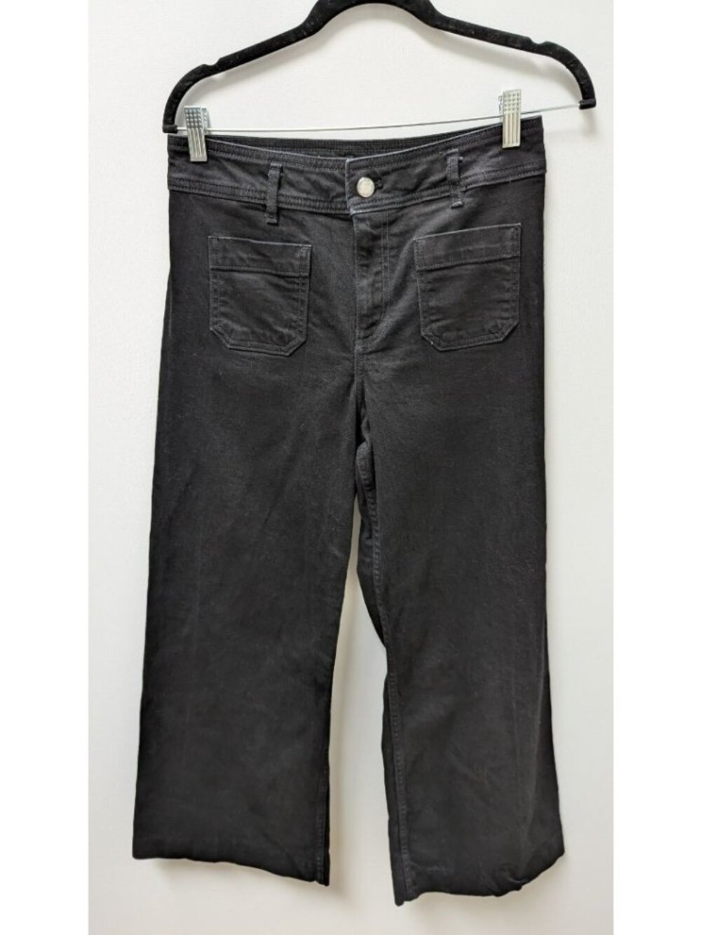 MANGO Black 4-Pocket Wide-Leg Jeans